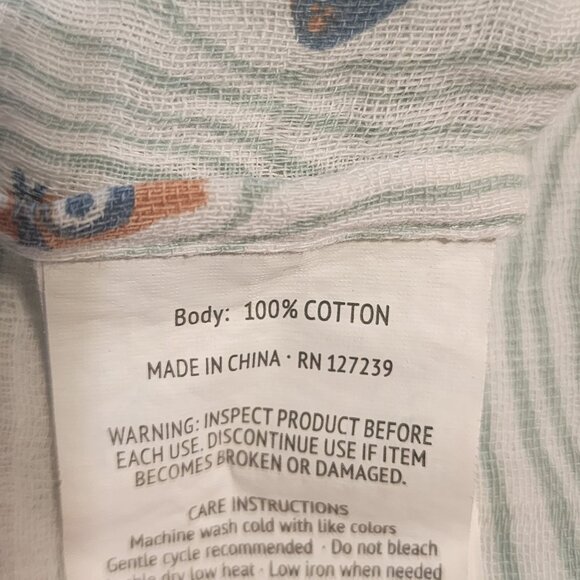 Bebe au Lait baby blanket muslin cotton swaddle owl mushroom unisex nursing - Picture 3 of 6